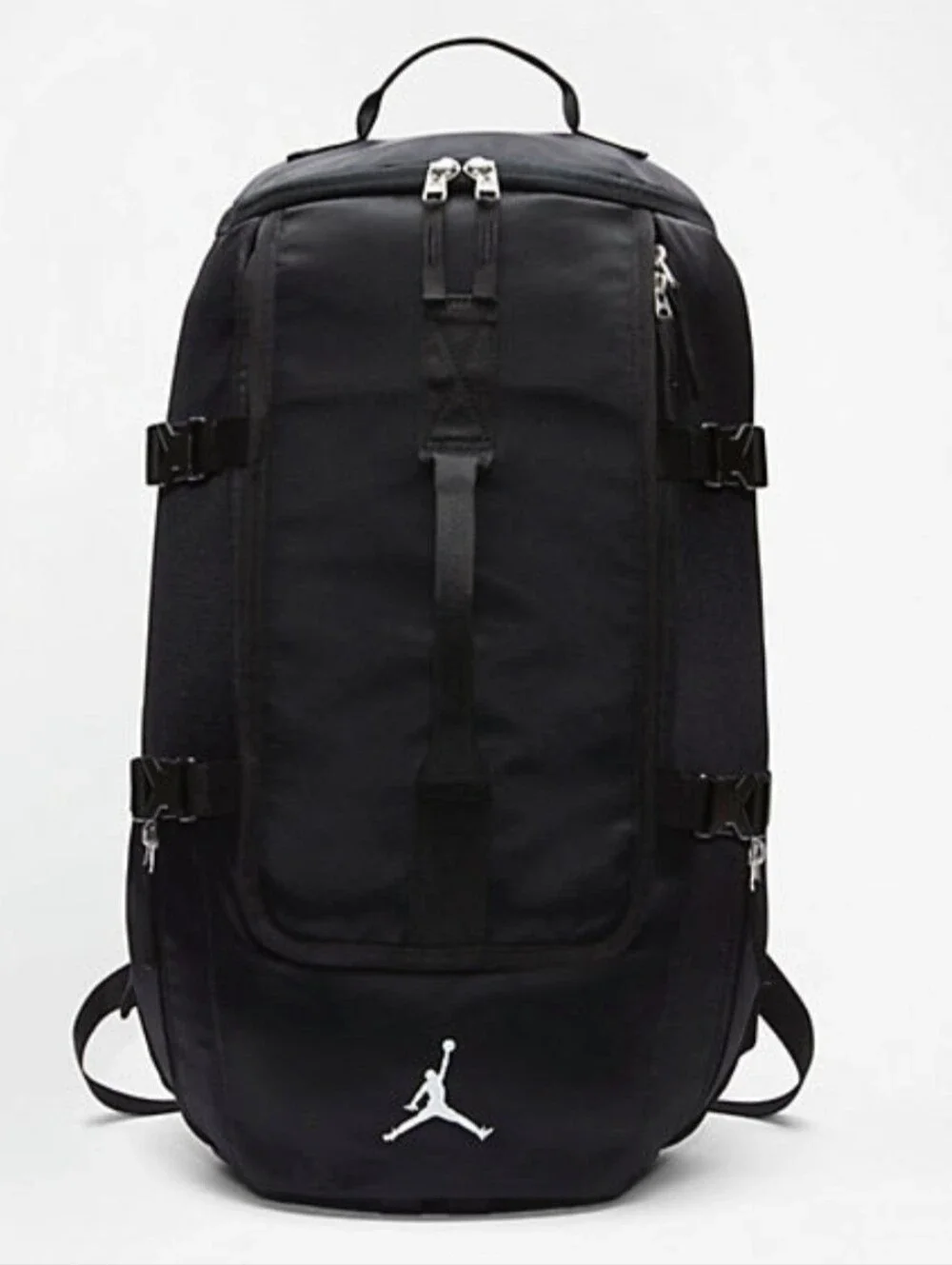 Jordan Sportswear Top-Loading Backpack Expanding Large Bag in Black